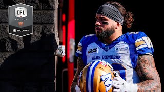 CFL Awards Brady Oliveira takes home George Reed Most Outstanding Player Award [upl. by Arnold]