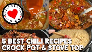 5 Best Chili Recipes Crock Pot amp Stove Top [upl. by Della972]