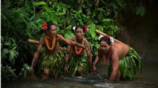 how primitive living and survival life woman fishing [upl. by Ashlin]