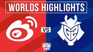 WBG vs G2 Full Highlights  Worlds Swiss Stage 2024  Weibo Gaming vs G2 Esports [upl. by Giglio]