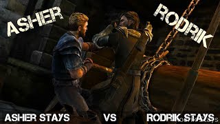 Game Of Thrones Telltale Episode 5  Rodrik Stays VS Asher Stays Who Stays Behind [upl. by Ydnirb]