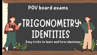 Trigonometry intro and easy tricks to learn and form trigonometry identities [upl. by Alves]