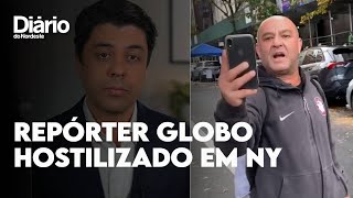 Correspondente da Globo é ameaçado por homem ao cobrir maratona de Nova York [upl. by Mauricio]