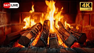 🔥 Cozy Fireplace 4K 12 HOURS Fireplace with Crackling Fire Sounds Fireplace Burning 4K 4 [upl. by Ylahtan]