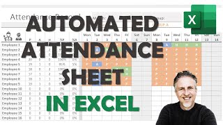 Automated Attendance Sheet in Excel with Formula  Download Attendance Sheet Template [upl. by Ziagos]