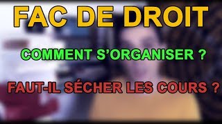 FAC DE DROIT COMMENT SORGANISER  FAUTIL SECHER LES COURS  Prof Jon [upl. by Tace]