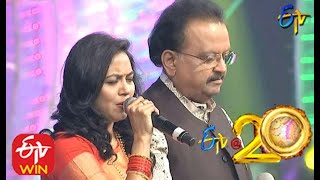 SPBalu and Sunitha Performs  Mounamelanoyi Song in ETV  20 Years Celebrations  2nd August 2015 [upl. by Daisey]