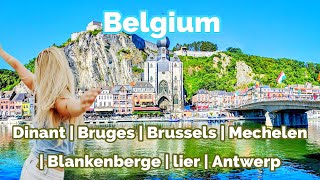 Belgium 🇧🇪  Dinant Bruges Brussels Mechelen Blankenberge Lier amp Antwerp 4K Walking Tour [upl. by Vial]