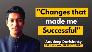 “A little changes in my preparation made me AIR1” – Anudeep Durishetty  UPSC Topper 2017 [upl. by Imotih]