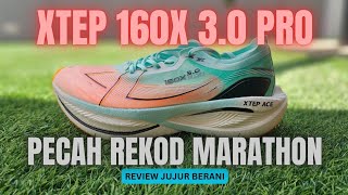 XTEP 160X 30 PRO  PECAH REKOD MARATHON [upl. by Dwinnell884]