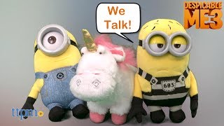 Despicable Me 3 Talking Jail Time Tom Stewart and Fluffy Plush from Thinkway Toys [upl. by Neeoma]