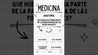 Que hueso no forma parte de la pared interna de las fosas nasales educación anatomia [upl. by Ginelle]