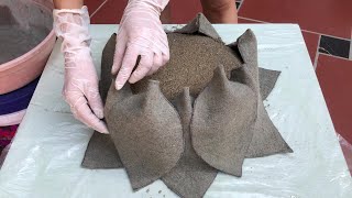 The art of creating extremely beautiful flowershaped plant pots from carpets [upl. by Gupta710]