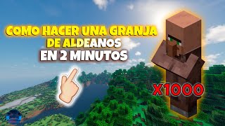 COMO HACER UNA GRANJA DE ALDEANOS EN 2 MINUTOS ✅  SURVIVAL TECNICO 121X [upl. by Farleigh]