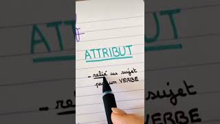 الفرق بين adjectif épithète et attribut 🖊️ vedeoshorts [upl. by Attenaj]