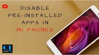 how to disable apps in redmi note 4 [upl. by Airliah]