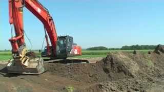 Bagger und Lastwagen auf der Baustelle HD [upl. by Elleimac521]