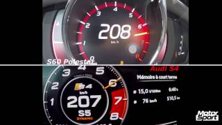 Audi S4 VS Volvo S60 Polestar  0240 kmh [upl. by Nad214]