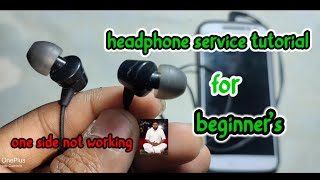 wired headphones 🎧 repair amp one side not working issue iyarpiyalkathalanofficial headphones [upl. by Rebah]