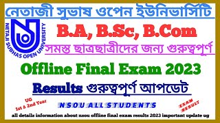 NSOU UG Result 2024 Important Update  Netaji Subhas Open University Result [upl. by Idroj]