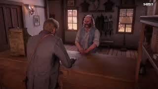 Arthur Jokes With Gunsmith After Rescuing The Kidnapped Boy From Basement  Red Dead Redemption 2 [upl. by Garner]