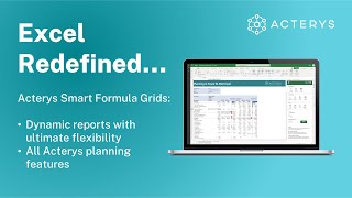 Acterys Smart Formula Grids in Excel [upl. by Neile859]