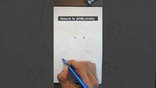 Draw Toya  jkt48christy  with ballpen shorts ballpointpen jkt48christy [upl. by Ttennaej]