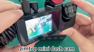 Zimtop3 Channel Dash Cam for Car Camera 1080P Video Recorder Dashcam Black Box Dual Lens [upl. by Laurel185]