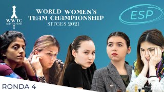 ROUND 4 ESP  World Womens Team Chess Championship 2021 [upl. by Aruam]