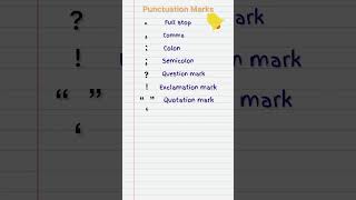 Punctuation Marks English Grammar english englishgrammar [upl. by Jurdi]