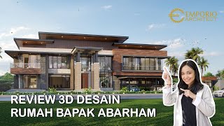 DESAIN RUMAH MEWAH STYLE MODERN TROPIS BAPAK ABARHAM DENGAN INFINITY POOL [upl. by Ylnevaeh]