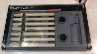 KohINoor RAPIDOGRAPH Technical Drawing Drafting 7 Pen Set [upl. by Maya193]