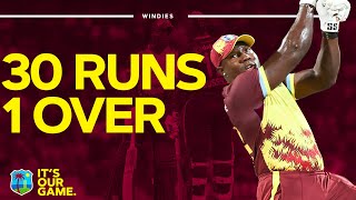 30 Runs Scored off ONE Over IN FULL  Rovman Powell vs Sam Curran  Windies Cricket [upl. by Annaik481]