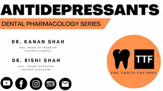 Antidepressants  Dental Pharmacology  Full Lecture 2023 [upl. by Joanie]