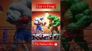 Cat🆚Frog 😺🐸 cat frog shorts viral [upl. by Iblehs]