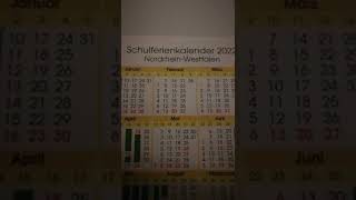 Schulferien NRW NordrheinWestfalen Deutschland Ferien Kalender 2022 Ferientage grün [upl. by Jasmin575]