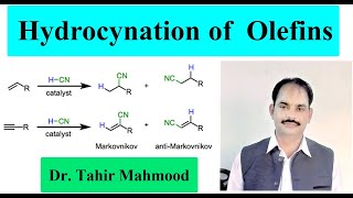 Hydrocyanation of olefins  Hydrocyanation of alkenes  transition metal Catalyzed addition [upl. by Ratep]