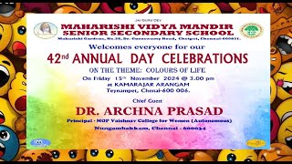 Maharishi Vidya Mandir Senior Secondary School 42nd Annual Day Celebrations [upl. by Vitalis]