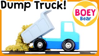 DUMP TRUCKS Tipper truck amp Dumper trucks for kids  Dump truck videos for Toddlers  Boey Bear [upl. by Nowyt]