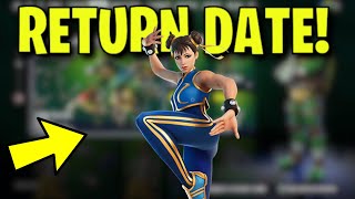 CHUN LI SKIN RETURN DATE in FORTNITE Street Fighter Bundle Coming to the Item Shop [upl. by Htebasile408]