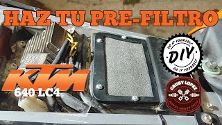 KTM 640 MODIFICACION FILTRO DE AIRE [upl. by Ahteral374]