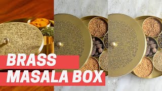 Traditional Brass Masala Box  मसाले का डिब्बा  Handmade brass masala box for indian family [upl. by Adnarim]