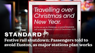 Festive rail shutdown Passengers told to avoid Euston as major stations plan works [upl. by Aleemaj418]