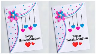 Happy Rakshabandhan card making ideas easy  how to make rakhi greeting card easy  Rakhi card [upl. by Olmstead861]