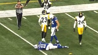 Damontae Kazee EJECTED After ILLEGAL HIT on Michael Pittman Jr 😳 [upl. by Ledif958]