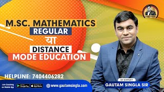 MSc Mathematics Distance or Regular  For MSc Mathematics Consultation Helpline 7404406282 [upl. by Nimajneb]