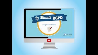 La Minute RGPD  Le registre du traitement [upl. by Kingdon]