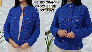 parte 2 teji este suéter a crochet en top down o canesú con 500 gramos [upl. by Donoho]