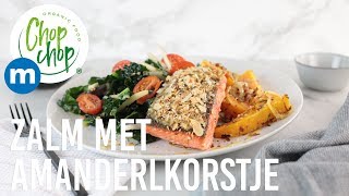 Zalm met amandelkorstje Recept  metroChopChop [upl. by Mikal]