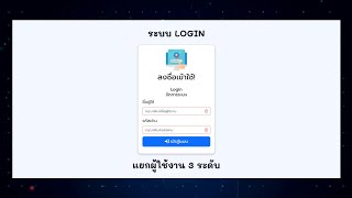 Web App Free Login แยก User 3 ระดับ [upl. by Rozelle813]